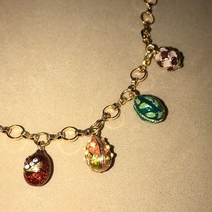 Vtg RARE Joan Rivers Egg Charm Necklace